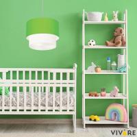 Lustre Pendente Duplo Cilíndrico Vivare Md-4061 Cúpula Tecido 50x40cm - Bivolt Verde-limão-branco 127/220v - 6