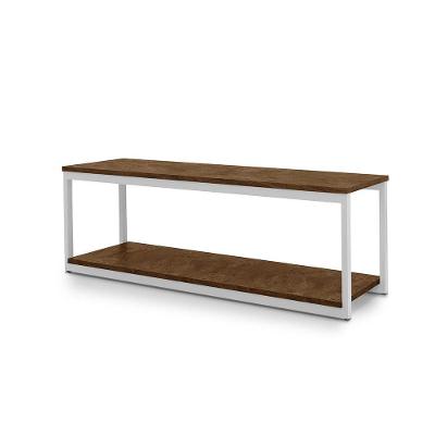 Rack Munique Estilo Industrial Klm Móveis Amadeirado Com Branco