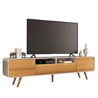 Rack Bancada época 2.2 Off White-cinamomo Para Tv Até 85? - Hb Móveis Off White-cinamomo - 1