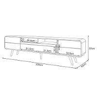 Rack Bancada época 2.2 Off White-cinamomo Para Tv Até 85? - Hb Móveis Off White-cinamomo - 5