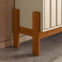 Rack Bancada New Aurora 188cm Pérola Metalizado-cinamomo Mel Para Tv Até 75 - Mobler Pérola Metalizado-cinamomo Mel - 2