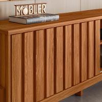 Rack Bancada New Aurora 188cm Cinamomo Mel Para Tv Até 75 - Mobler Cinamomo Mel