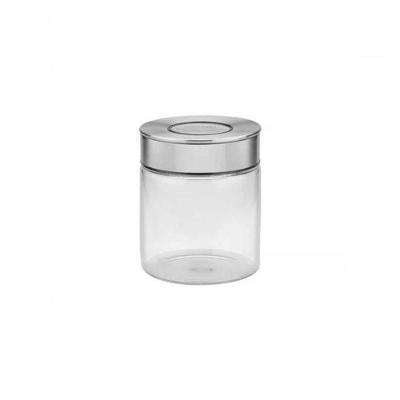 Pote De Vidro Tramontina Purezza Com Tampa De Aço Inox 10cm 0,7 Litros