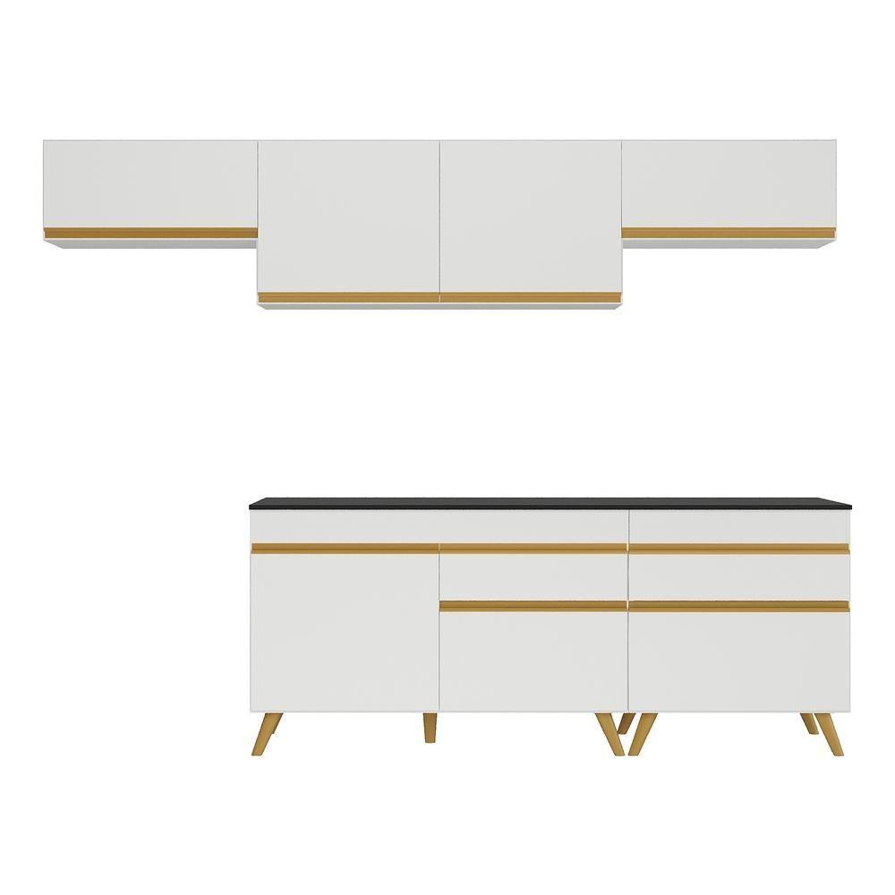 Cozinha Completa Veneza Gw Fg3708 Com Armário E Balcão Branca - 5