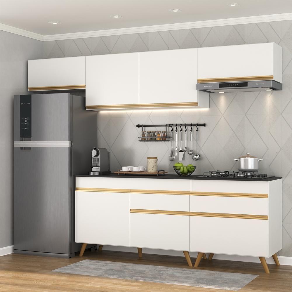Cozinha Completa Veneza Gw Fg3708 Com Armário E Balcão Branca - 6