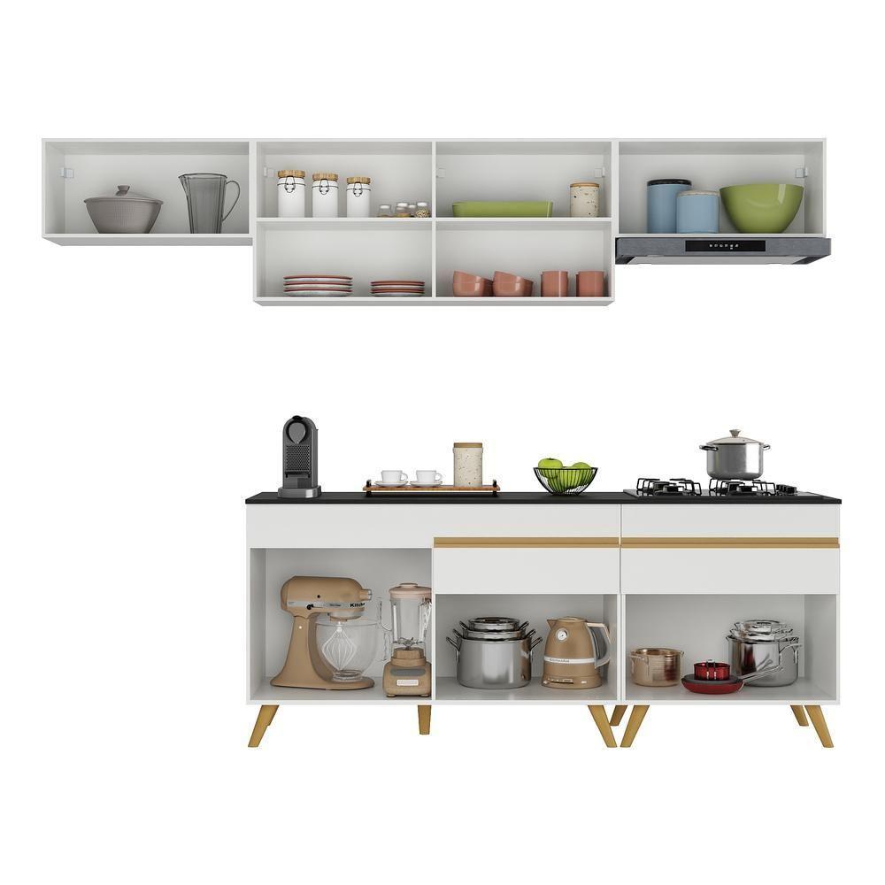 Cozinha Completa Veneza Gw Fg3708 Com Armário E Balcão Branca - 7