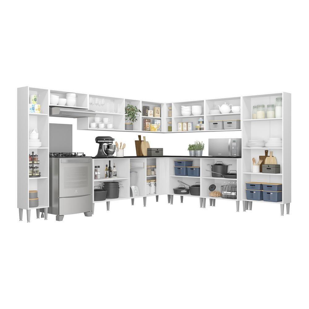 Cozinha Completa Xangai Pop Fg3285 Com Armário E Balcão Branca/lacca Fumê - 4