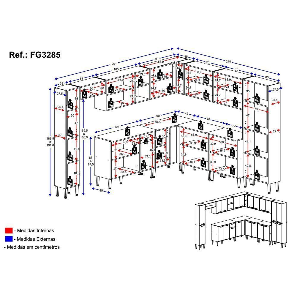 Cozinha Completa Xangai Pop Fg3285 Com Armário E Balcão Branca/lacca Fumê - 5