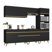 Cozinha Completa Veneza Gb Fg3713 Com Armário E Balcão Preta - 1