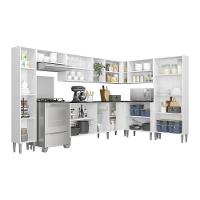 Cozinha Completa Xangai Rock Fg3286 Com Armário E Balcão Branca/lacca Fumê - 7