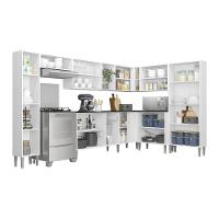 Cozinha Completa Xangai Rock Fg3286 Com Armário E Balcão Branca/lacca Fumê - 10