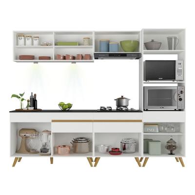 Cozinha Completa Veneza Up Fg2037 Com Leds Armário E Balcão Branca