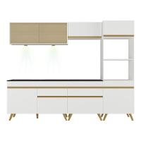 Cozinha Completa Veneza Up Fg2037 Com Leds Armário E Balcão Branca - 3