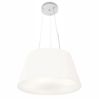 Lustre Pendente Cone Vivare Md-4001 Cúpula Em Tecido 21/40x30cm - Bivolt Branco 127/220v