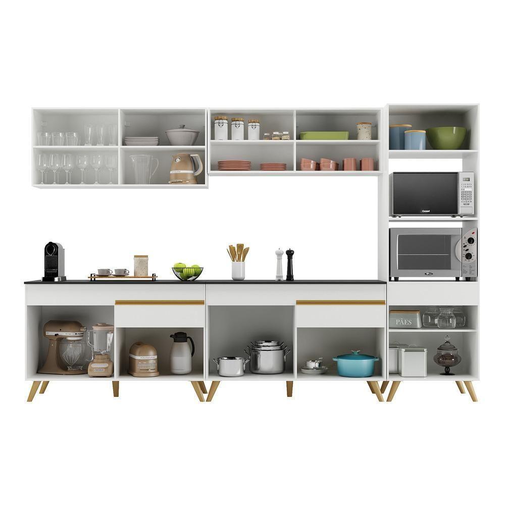 Cozinha Completa Veneza Gw Fg3689 Com Armário E Balcão Branca - 6