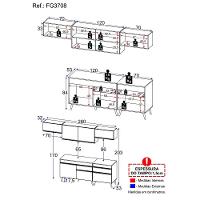 Cozinha Completa Veneza Gb Fg3708 Com Armário E Balcão Preta - 9