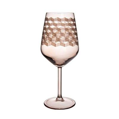 Taça Copa E Cia Geo 490ml Em Vidro âmbar