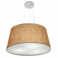 Lustre Pendente Cone Vivare Md-4063 Cúpula Em Tecido 30/60x50cm - Bivolt Palha 127/220v - 1
