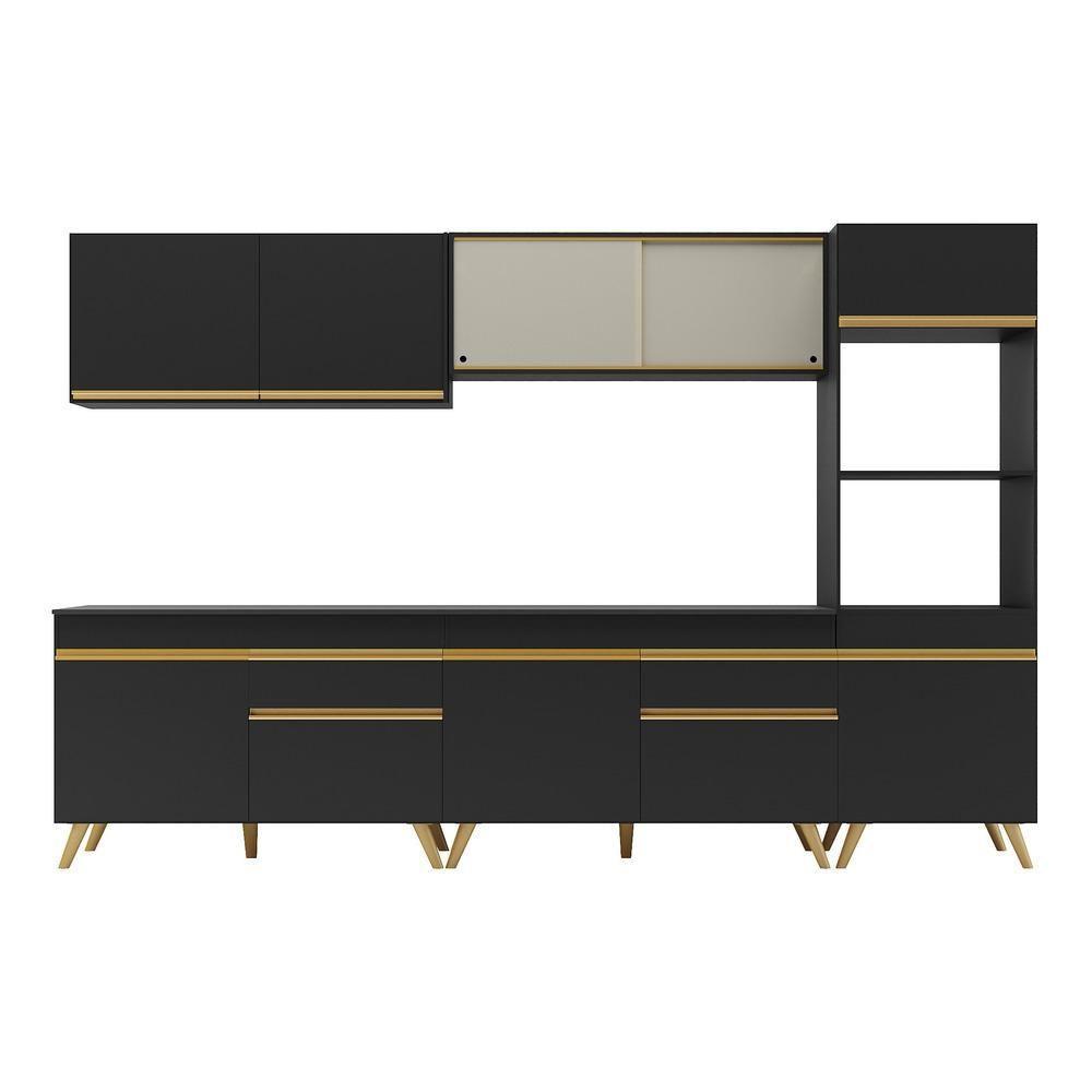 Cozinha Completa Veneza Gb Fg3689 Com Armário E Balcão Preta - 6