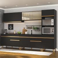 Cozinha Completa Veneza Gb Fg3689 Com Armário E Balcão Preta - 1