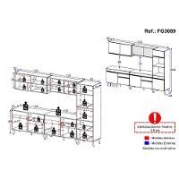 Cozinha Completa Veneza Gb Fg3689 Com Armário E Balcão Preta - 7