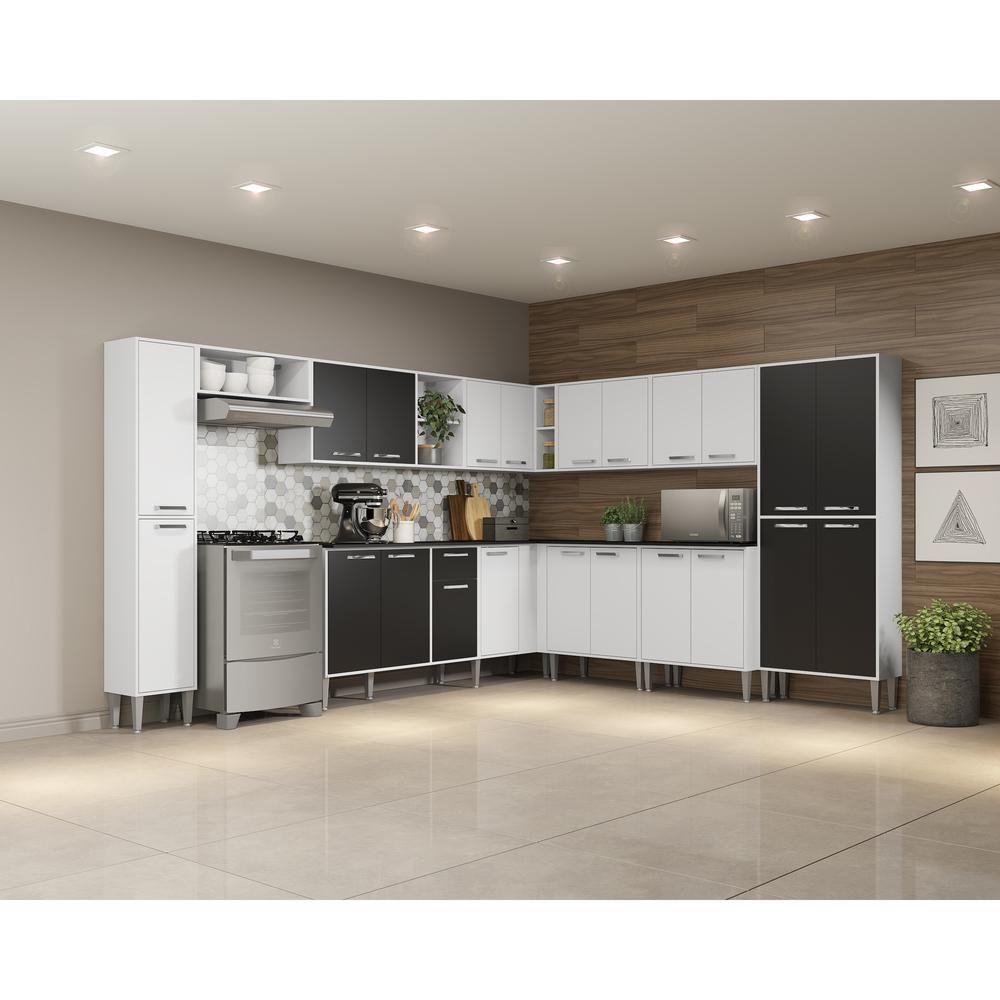 Cozinha Completa Xangai Pop Fg3164 Com Armário E Balcão Branca/preta - 7