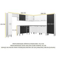 Cozinha Completa Xangai Pop Fg3164 Com Armário E Balcão Branca/preta - 6