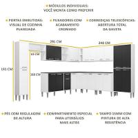 Cozinha Completa Xangai Pop Fg3164 Com Armário E Balcão Branca/preta - 9