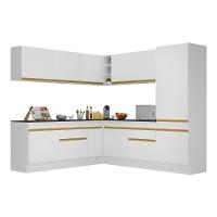 Cozinha Completa De Canto Mp2101 Com Armário E Balcão Branca - 7