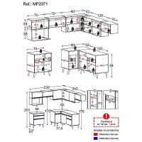 Cozinha Completa De Canto Veneza Gw Mp2071 Com Armário E Balcão Branca - 1