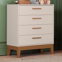 Cômoda Infantil Flip 4 Gavetas Areia Fosco - Reller Móveis Areia Fosco - 2