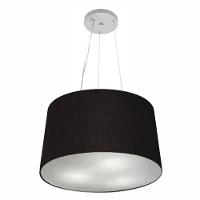 Lustre Pendente Cone Md-4153 Cúpula Em Tecido 30/45x40cm Preto - Bivolt - 1