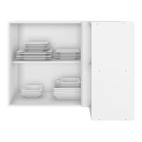 Armário Aéreo Canto Reto Unna 2 Portas Com Nichos Branco - Poliman Móveis Branco - 2