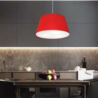 Lustre Pendente Cone Vivare Md-4021 Cúpula Em Tecido 21/40x30cm - Bivolt Vermelho 127/220v - 6