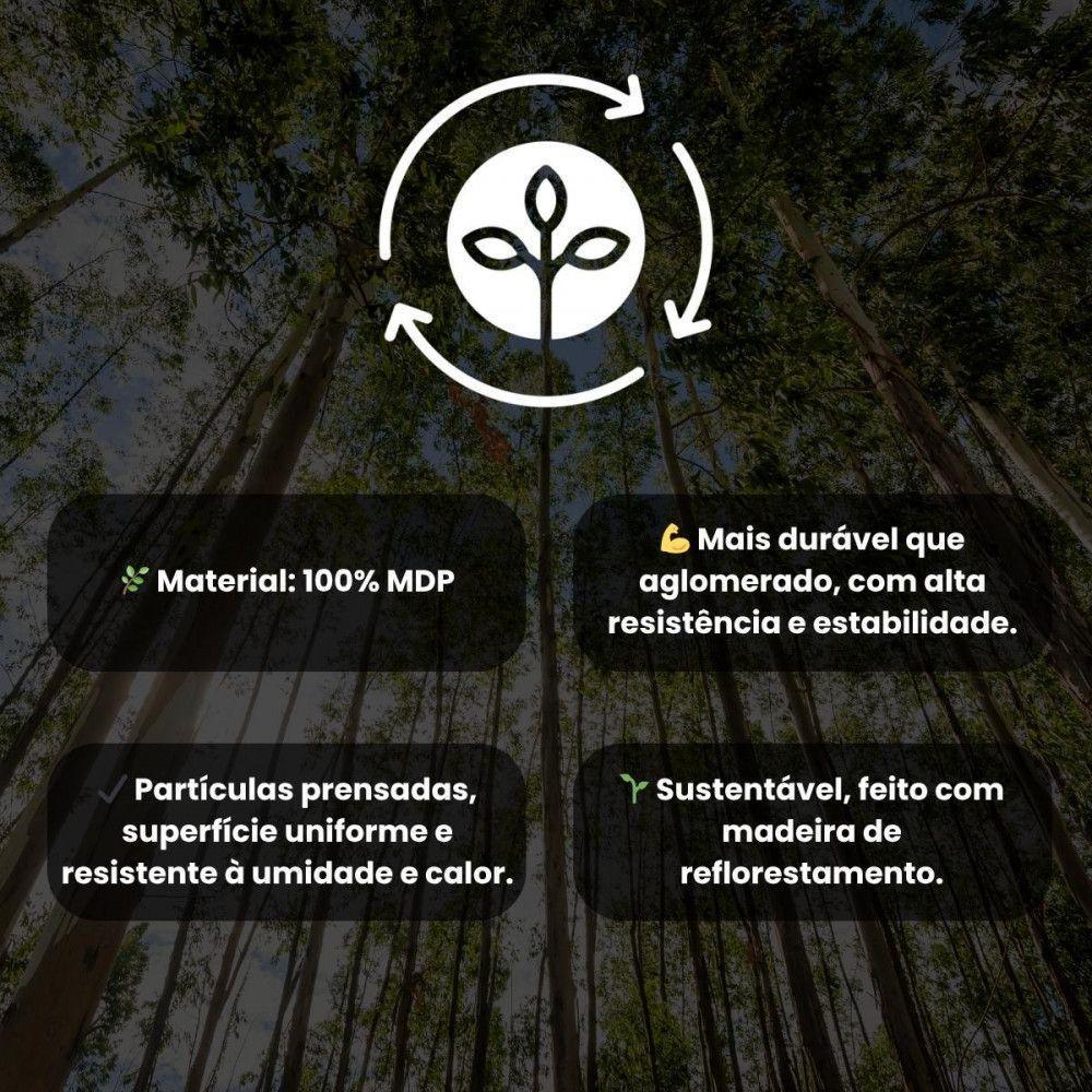 Armário Aéreo Porta Basculante 120x30 Cm Mdp Menu Móveis Avelã Branco - 4