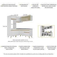 Cozinha Completa De Canto Veneza Gw Mp2063 Com Armário E Balcão Branca - 5