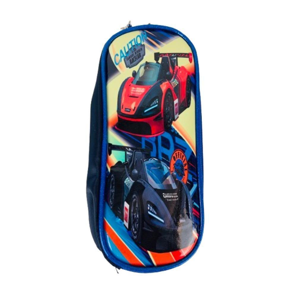 Kit Mochila Infantil Meninos Com Rodinhas Carros Escolar Estojo Lancheira Térmica Bolsa Carrinho - 3