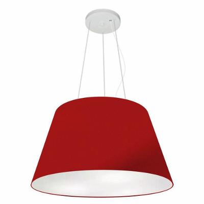 Lustre Pendente Cone Vivare Md-4141 Cúpula Em Tecido 30/50x35cm - Bivolt Bordo 127/220v