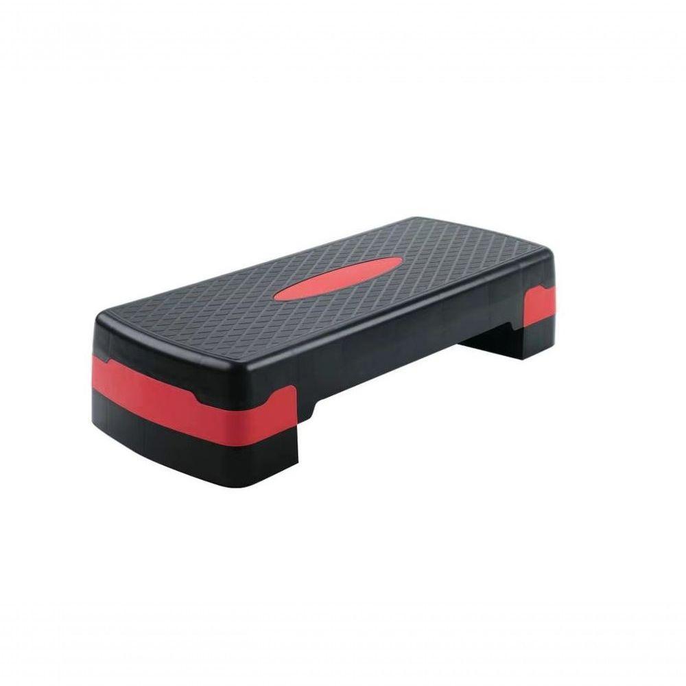 Step Aeróbico Com Altura Regulável – Plataforma De Exercícios Funcional - Preto E Vermelho - 1