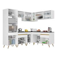 Cozinha Completa De Canto Veneza Gw Mp2064 Com Armário E Balcão Branca - 5