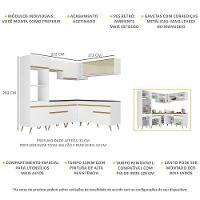 Cozinha Completa De Canto Veneza Gw Mp2064 Com Armário E Balcão Branca - 6