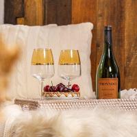 Taça Copa E Cia Duo Filetada Ouro 430ml Em Vidro âmbar - 2