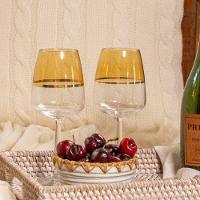 Taça Copa E Cia Duo Filetada Ouro 430ml Em Vidro âmbar - 3