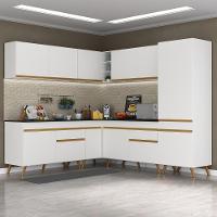 Cozinha Completa De Canto Veneza Gw Mp2066 Com Armário E Balcão Branca - 2