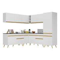 Cozinha Completa De Canto Veneza Gw Mp2066 Com Armário E Balcão Branca - 5