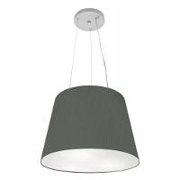 Lustre Pendente Cone Md-4152 Cúpula Em Tecido 30/40x30cm Cinza Escuro - Bivolt - 1