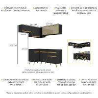 Cozinha Completa De Canto Veneza Gb Mp2059 Com Armário E Balcão Preta