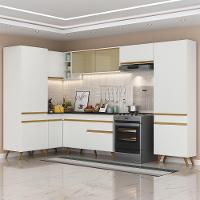 Cozinha Completa De Canto Veneza Gw Mp2055 Com Armário E Balcão Branca - 2