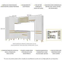 Cozinha Completa De Canto Veneza Gw Mp2055 Com Armário E Balcão Branca - 7