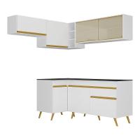 Cozinha Completa De Canto Veneza Gw Mp2059 Com Armário E Balcão Branca - 3